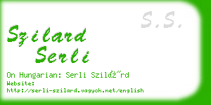 szilard serli business card